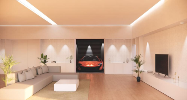 HIdden lighitng design in a living room